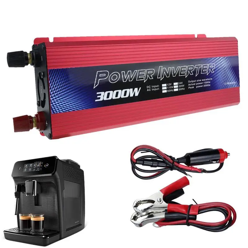 

Car Power Inverter 12V AC Adapter For Car Car Accessories For Alarming In The Low Or High Voltage For Ensuring Safety For Cars