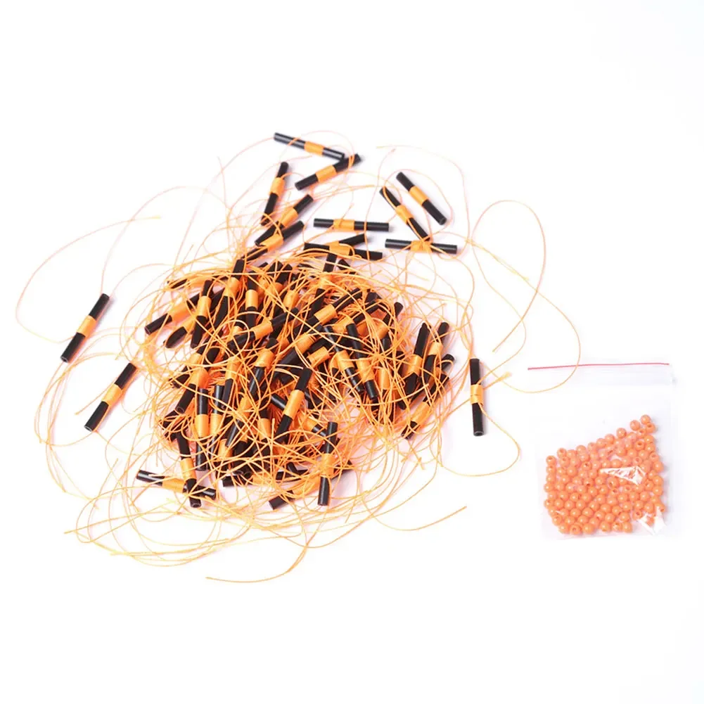 Cotton Knot and Bead Combination Float Stop Kit 100pcs for Sliding Rig Applications in Shoreline For Rock Fishing