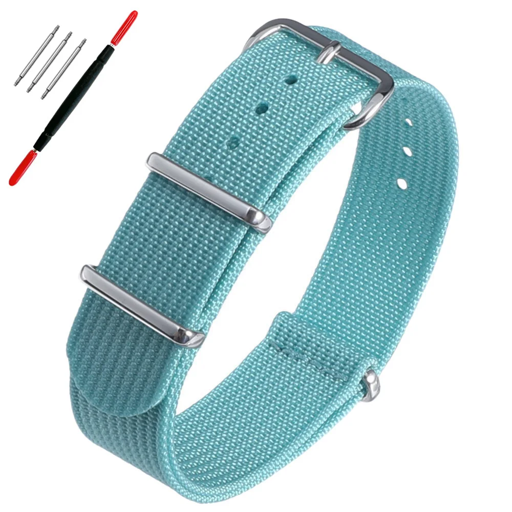 Neues geripptes Nylon-Uhrenarmband, universelles Segeltuch-Uhrenarmband 16mm 18mm 19mm 20mm 21mm 22mm 24mm, Militäruhrenarmband – Detail 10