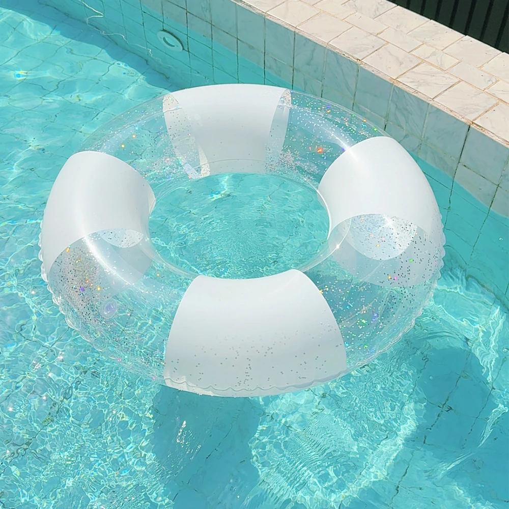 1Pc Retro Stripe Swimming Ring Inflatable Pool Float Thickened Adult Swim Tube Summer Beach Water Pool Party Floating Toys