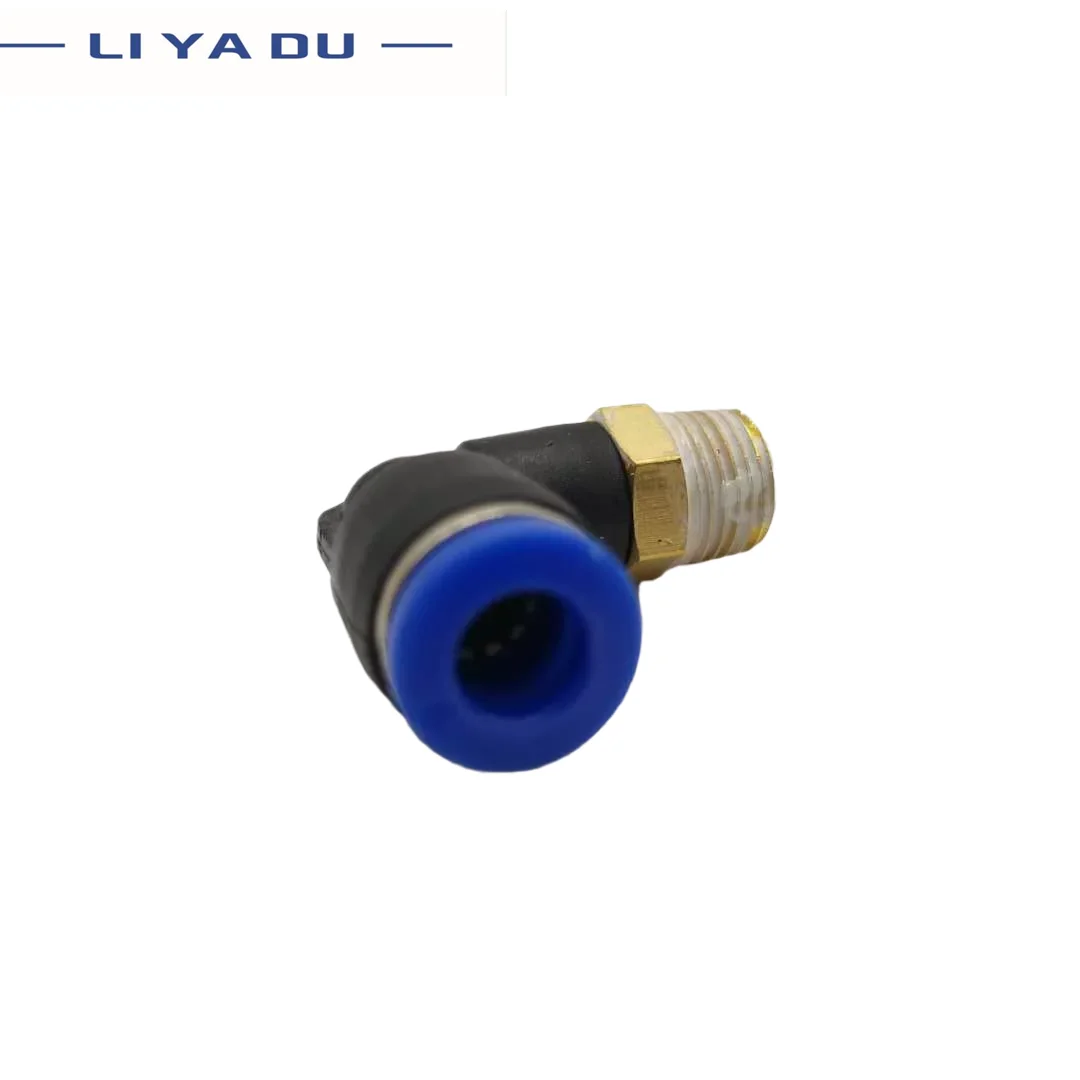 Encaixe de Conector Rápido Pneumático Air Push in Mount Rosca Macho Bsp Pl1403 Pl16-04 Cotovelo 14 mm 16 mm Mangueira 30 Pcs