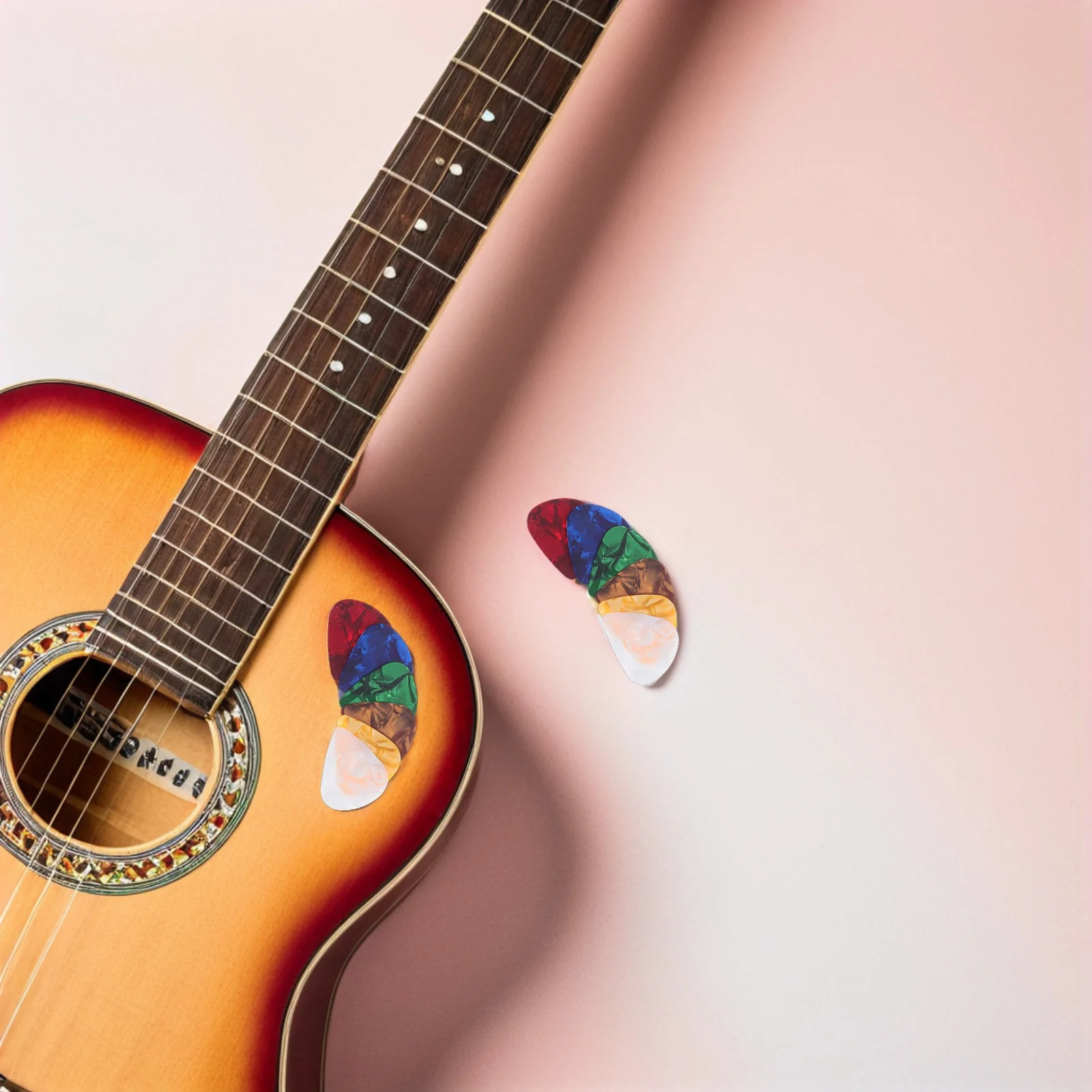 

30pcs Colorful Resin Guitar Picks Vibrant Durable Thumb Finger Plectrums Electric Acoustic Bass Ukulele Banjo Beginners