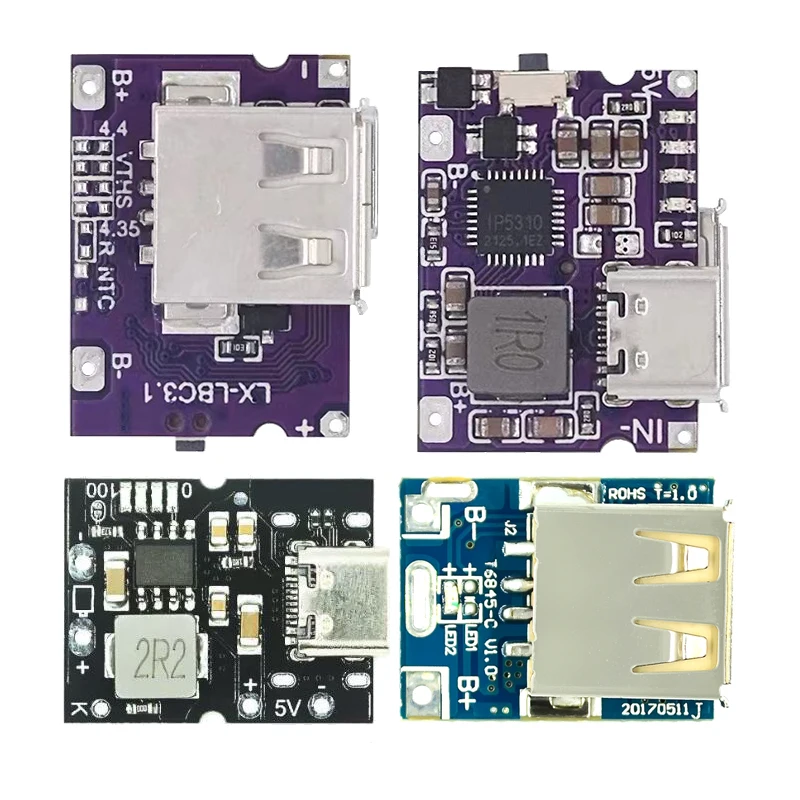 Type-C /Micro USB 5V 1A 2A 3.1A Boost Converter Step-Up Power Module Mobile Power Bank Accessories With Protection LED Indicator