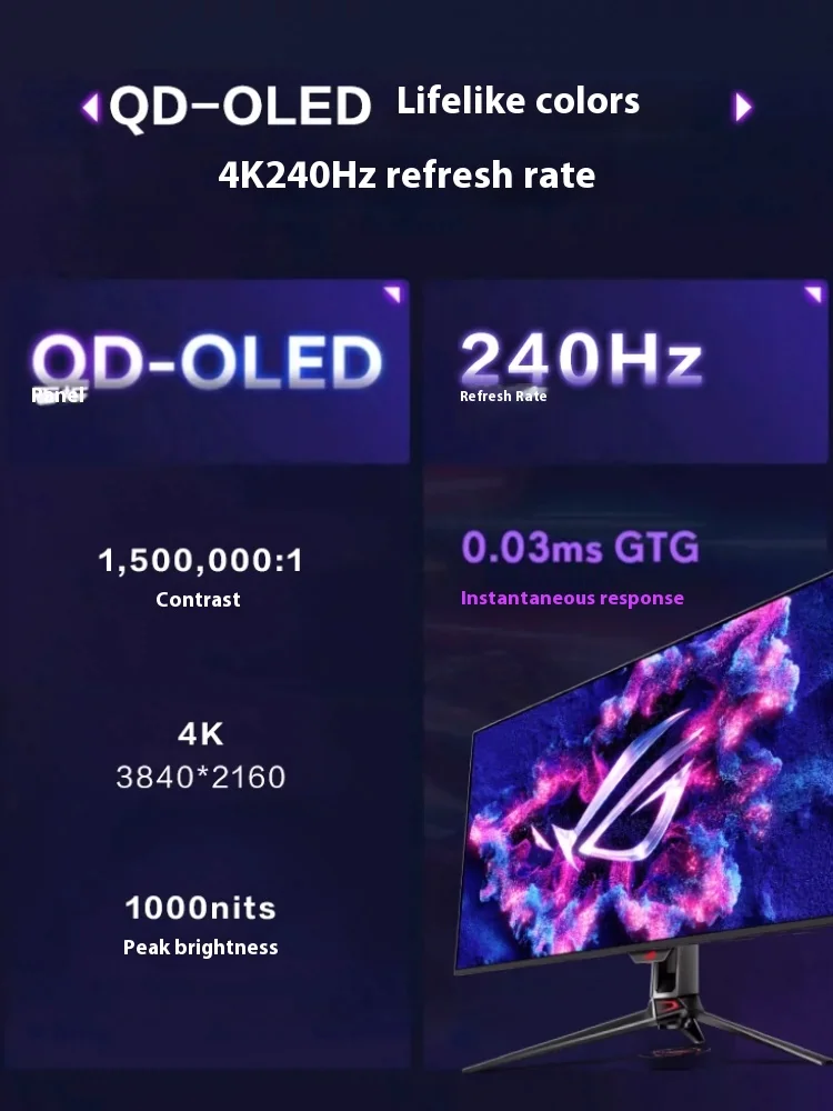Originale ROG PG32UCDM Monitor da 31.5 pollici 4K 240HZ 16:9 3840x2160 IPS schermo di visualizzazione Desktop Laptop Monitor Office Gamer PC Gaming