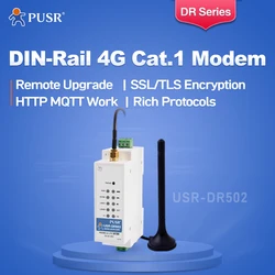 PUSR GSM GPRS серийный RS485 4G LTE Cat 1 сотовый модем розетка распределительный протокол европейский стандарт