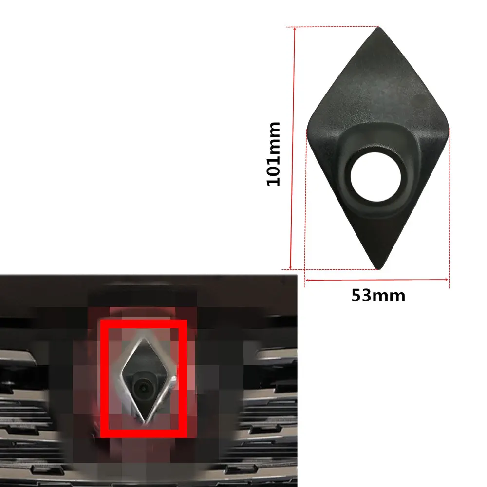 YIFOUM Car Front View Positive Logo Camera Bracket Shell Frame Housing For Renault Koleos QM6 Kadjar 2016 2017 2018 2019 2020