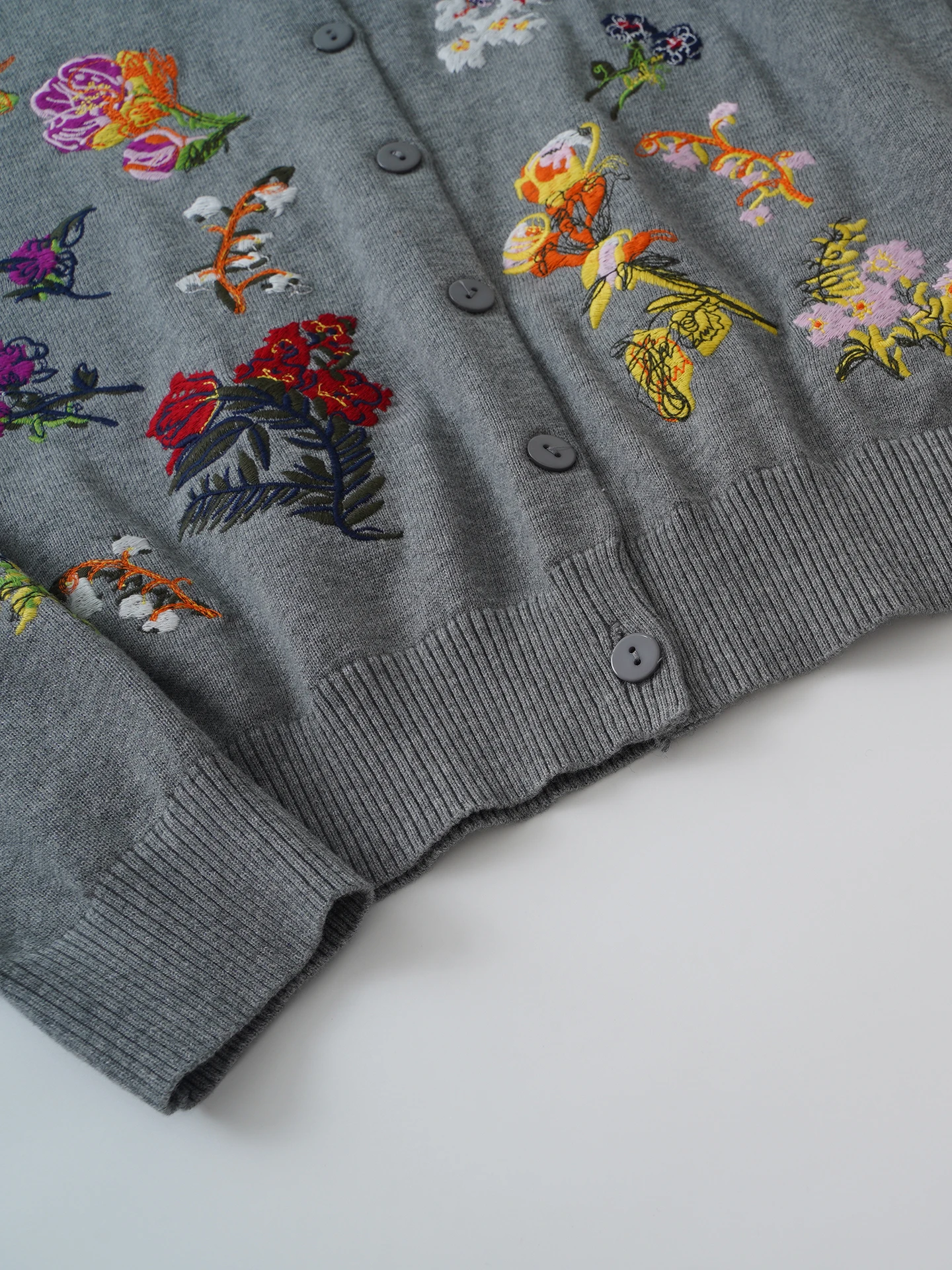 Цельный вышивка для тяжелой промышленности, 00% хлопок, круглый открытый кардиган, женский вязаный свитер, весенне-осенний тонкий свитер...