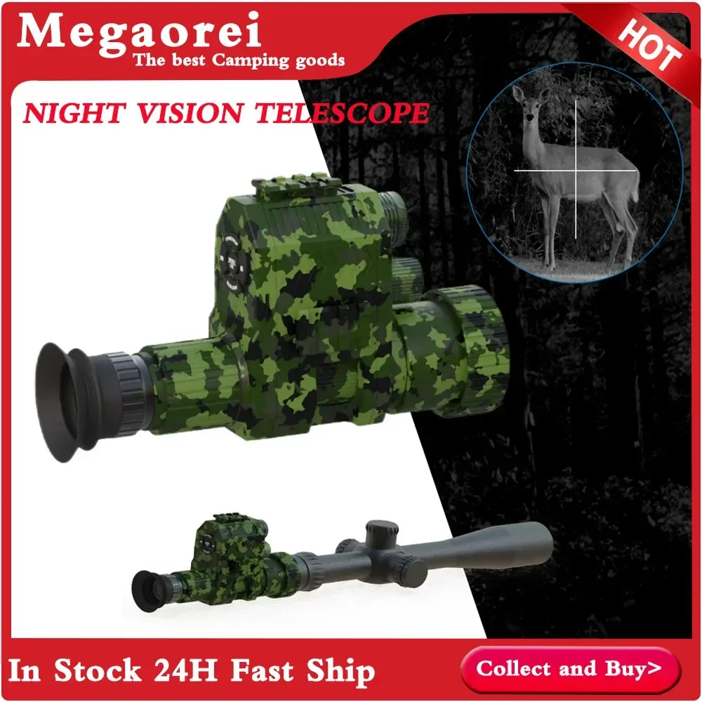 

2025Megaorei Digital Night Vision Scope Monocular 200-400M Travel Infrared Camcorder Support Photo Video Recording Multiple Lang