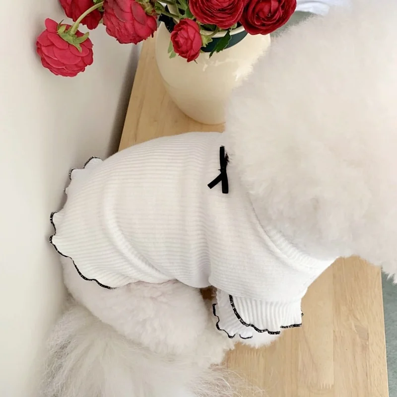 Summer Dog Vest for Small Dogs Breathable Cool Dog Clothes Soft Puppy Two Legged Clothes Fashion Solid Cat Vest Pet Dog Pollover