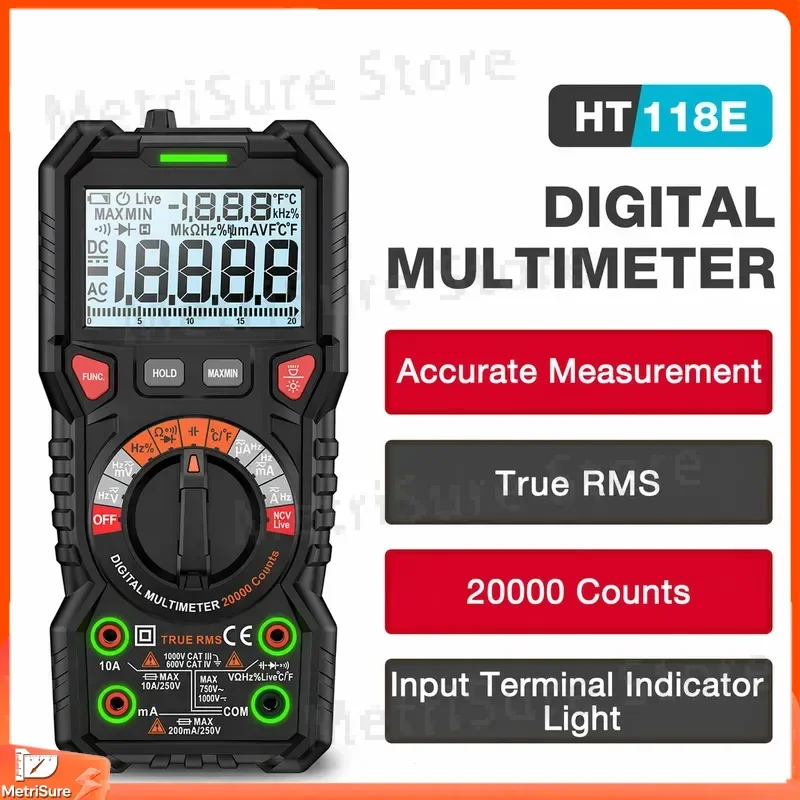 High Precision Digital Capacitance Meter Multifunction LCR Tester Auto Range Capacitor Tester for Electronics Repair