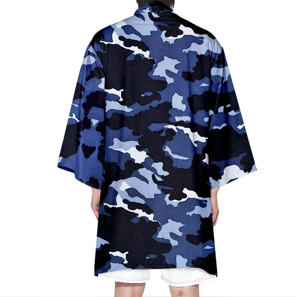 Herfst Samurai Kimono Cosplay Stijlvolle Haori Street Camouflage Kimono Mannen Vest Retro Gewaad Japanse Mode Yukata Vrouwen