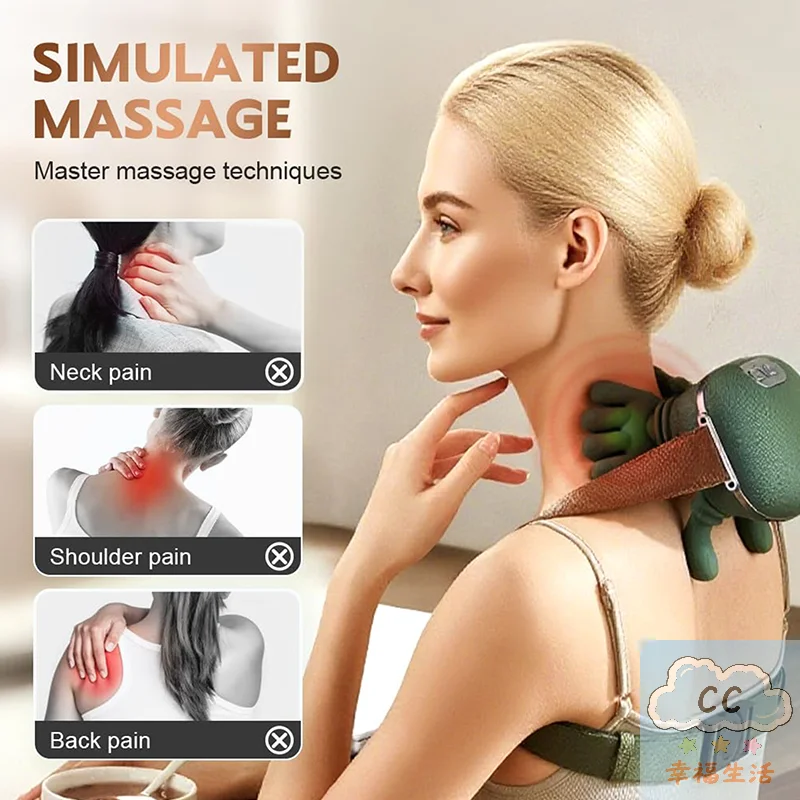 HUAHUAWireless Hand-like Massager for Back and Neck, 4D Kneading Design for ComfortHUAHUA