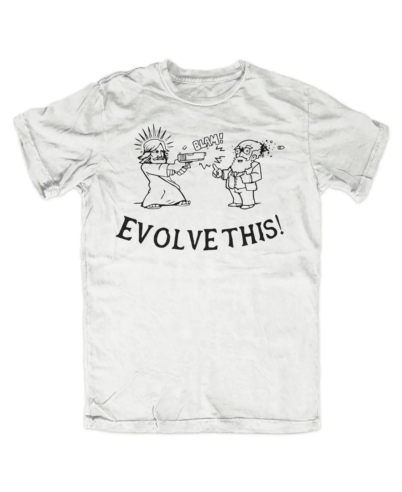 Evolve this Darwin Jesus Paul the Alien Simon Pegg Nick Frost Fun Cult T Shirt