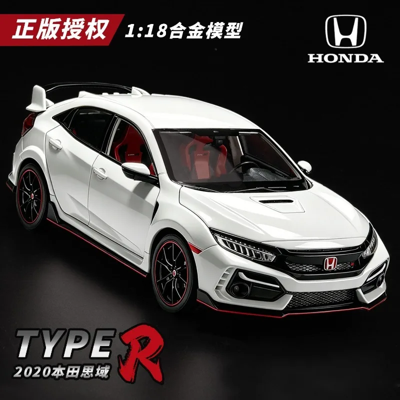 Official Licensed 1/18 Honda Civic Type R 2020 Edition Alloy Car Model Metal Diecast Toy Vehicle Collection Miniature Voiture