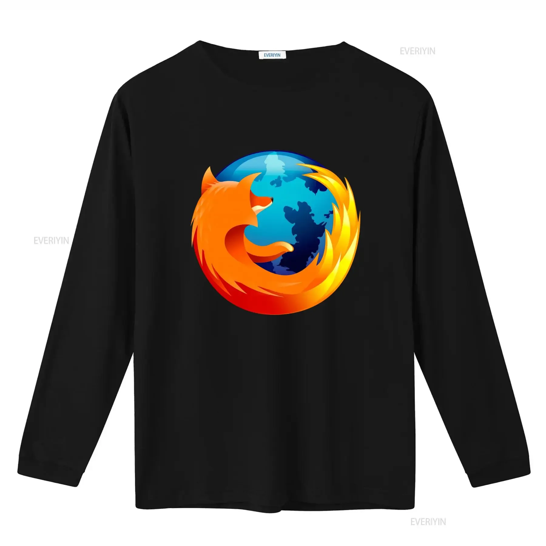 Vintage Mozilla Firefox T Shirt Retro Computer Software Design for Geeks vintage Washed Stylish Casual Breathable Slightly