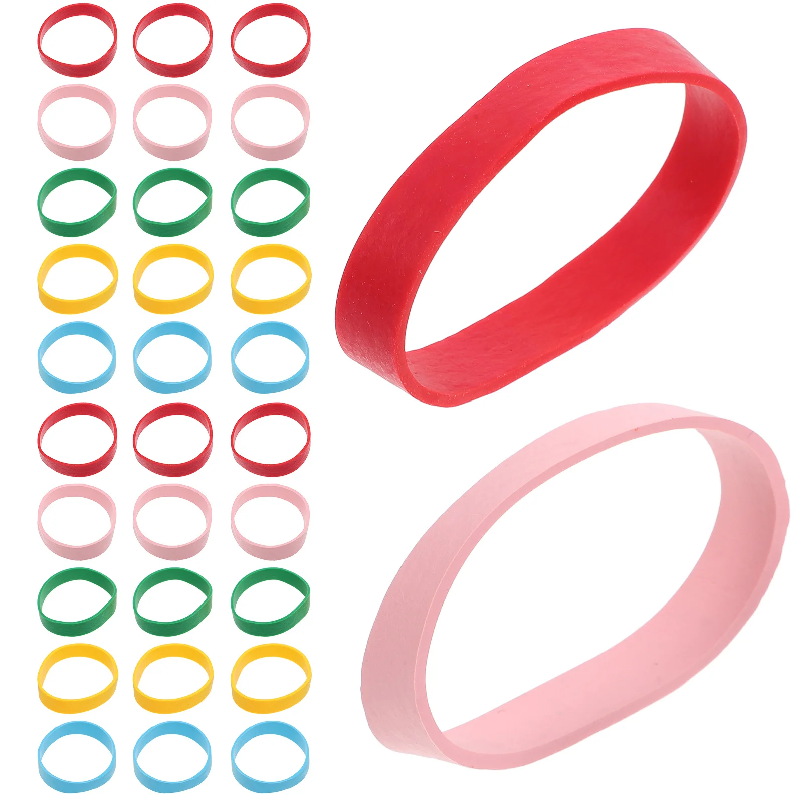 1 مجموعة الأربطة المطاطية الملونة كبيرة سميكة مرنة الثقيلة شريط مطاطي واسع متعدد الأغراض عقد تثبيت المنزلية في الهواء الطلق