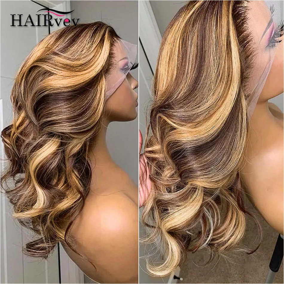 Peruca brasileira de onda corporal destaque para mulheres negras, perucas de cabelo humano, 13x4, 13x6, HD Lace Frontal, Honey Blonde, Sale