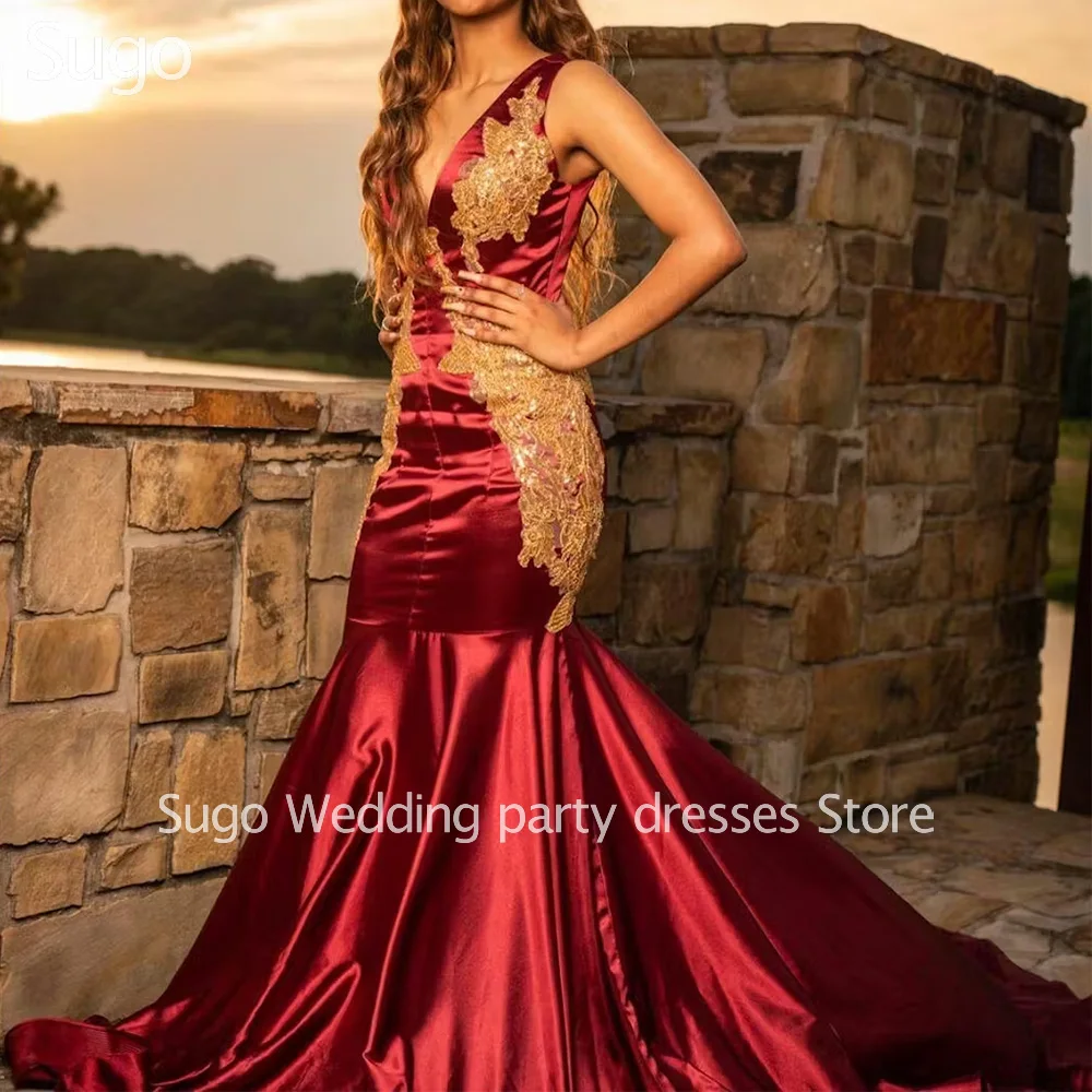 

Customized Elegant Long Evening Dresses for Special Occasions Satin Sleeveless Floor-Length Mermaid Gowns Women Party Dress 2025