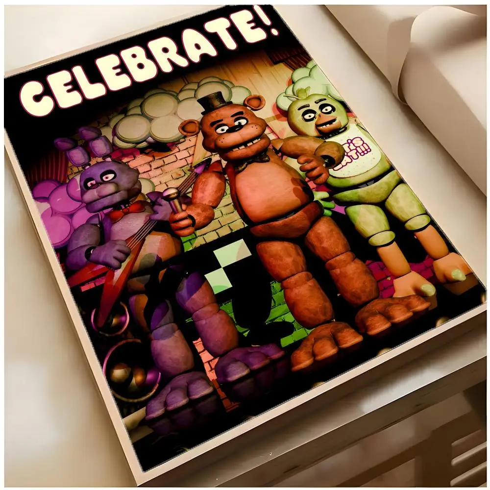 Game Horror F-Five Nights At Freddy's Poster Top-tier Indoor room Decor Art & Household Decoration Presents