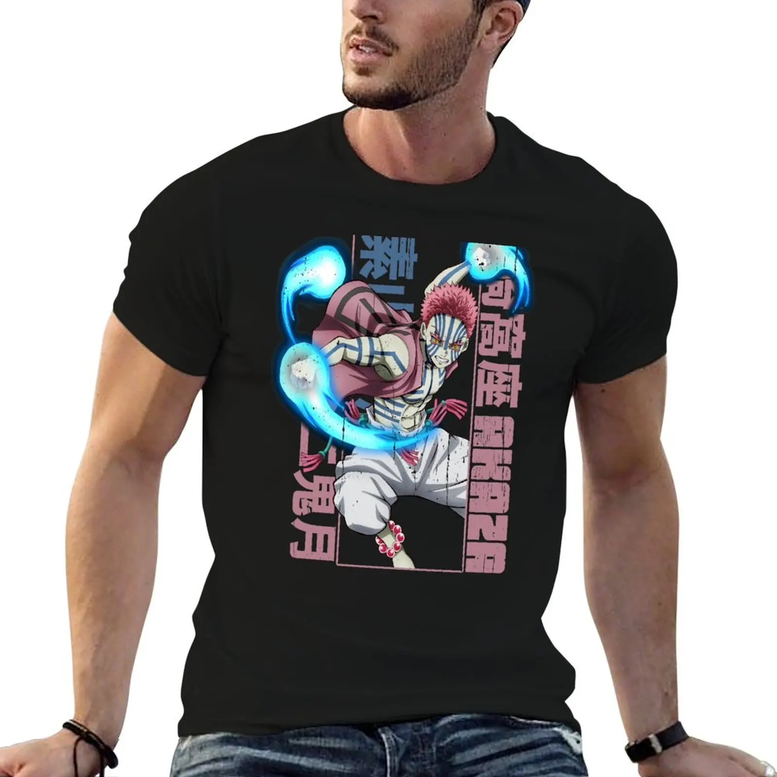 

Akaza T-Shirt man t shirt heavy cotton anime t shirts for man T-Shirt