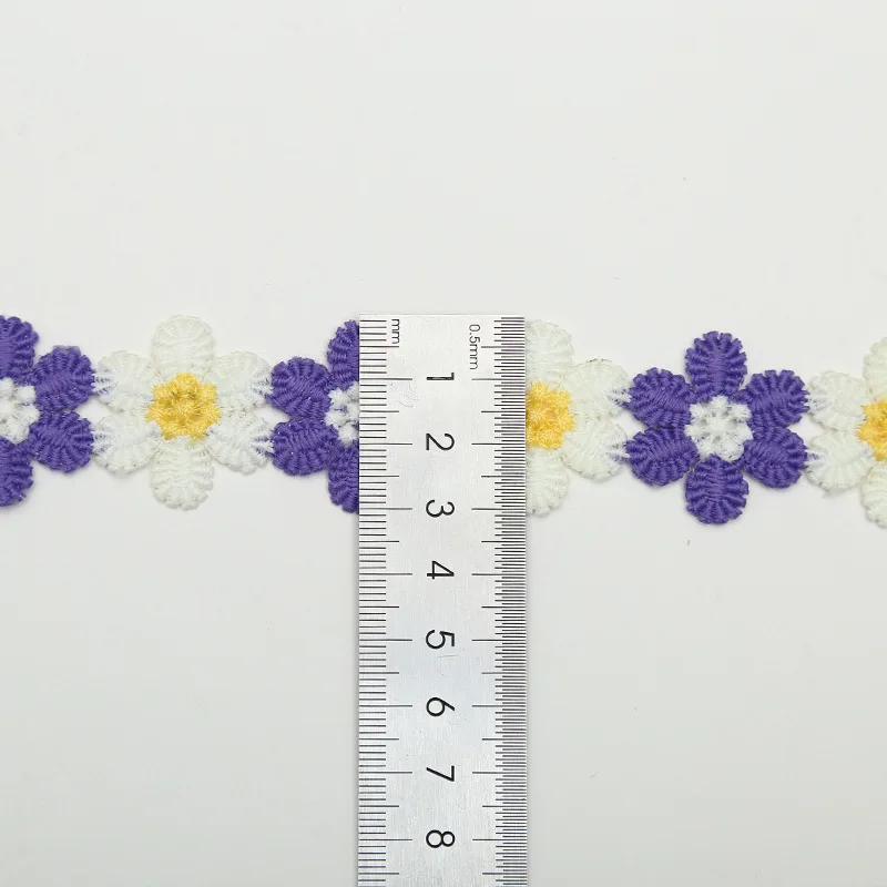 

40yds/lot Polyester Sunflowers Embroidered Lace Trim Ribbon Tape Fabric Handmade DIY Sewing Craft For Costume Hat Decoration