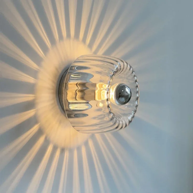 

Nordic Modern Clear Glass Wall Lamps Kitchen Corridor Aisle Lighting Hallway Ceiling Lights Wall Sconces Home Decoration Fixture