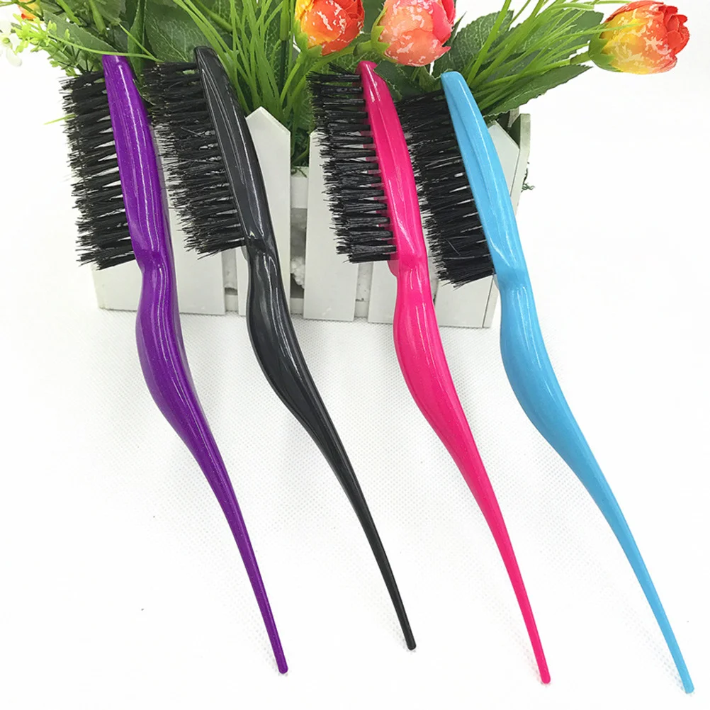 كبار خنزير ماني الخشن مشط الشعر الأسود مقبض مريح صالون المنزل استخدام تصفيف أداة صالون فرشاة الشعر شعيرات فرشاة الشعر