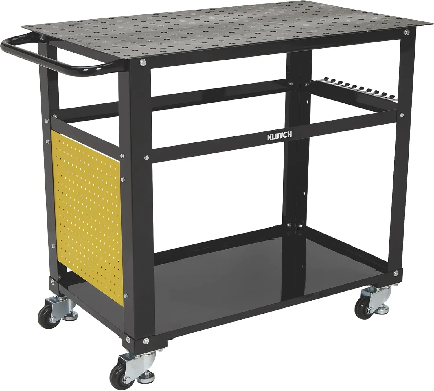 Klutch Mobile Welding Table, Welding Tools Metal Fit-Up Kit With Firm Grip Handle And Heavy-Duty Swivel Casters,