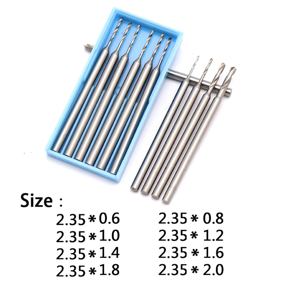 1 Buah 2.35Mm Shank 0.6-2Mm Tungsten Carbide Burr Rotary Files Alat Engraving Olive Amber Carving Knife End Mill Alat Woodworking