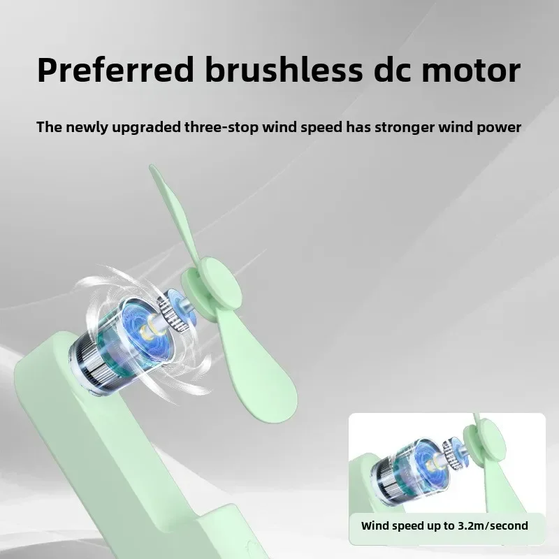 NIEUW Draagbare handventilator Mini-handventilator met oplaadbare USB en instelbare snelheid Geschikt voor gebruik binnen en buiten