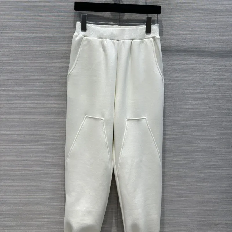 Women's Clothing Zippered elastic waist straight leg trousers suit  Autumn Winter New 1.26