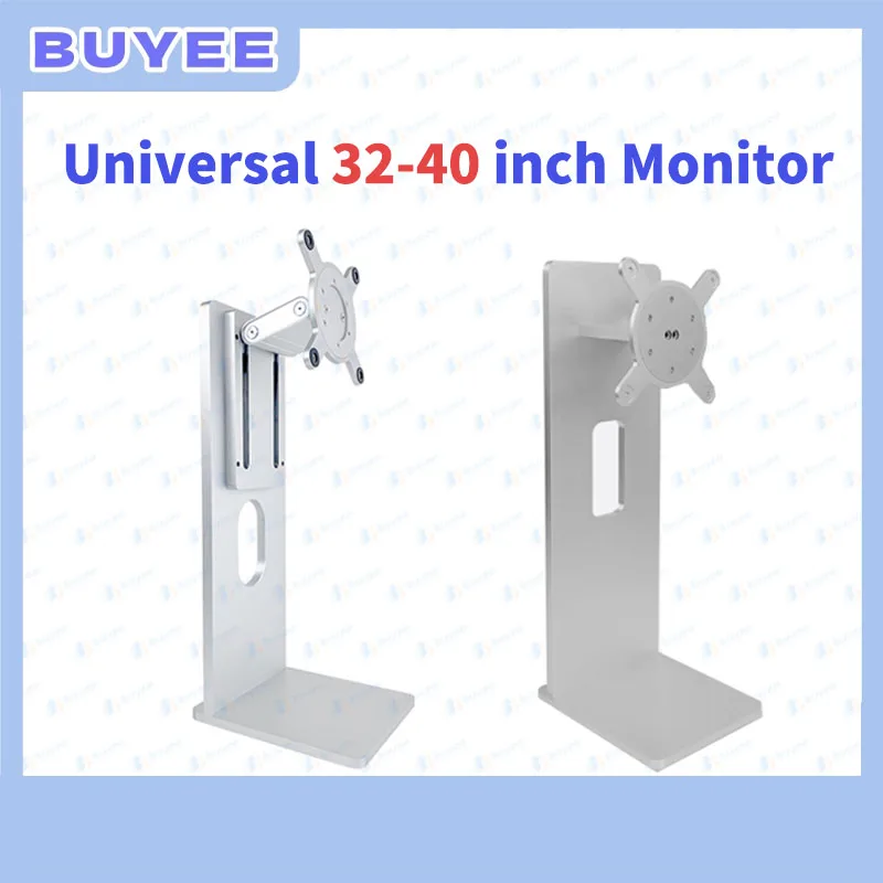 32 40 inch Aluminum Monitor Stand VESA 100x100 Adjustable or Fixed Desktop Monitor Stand