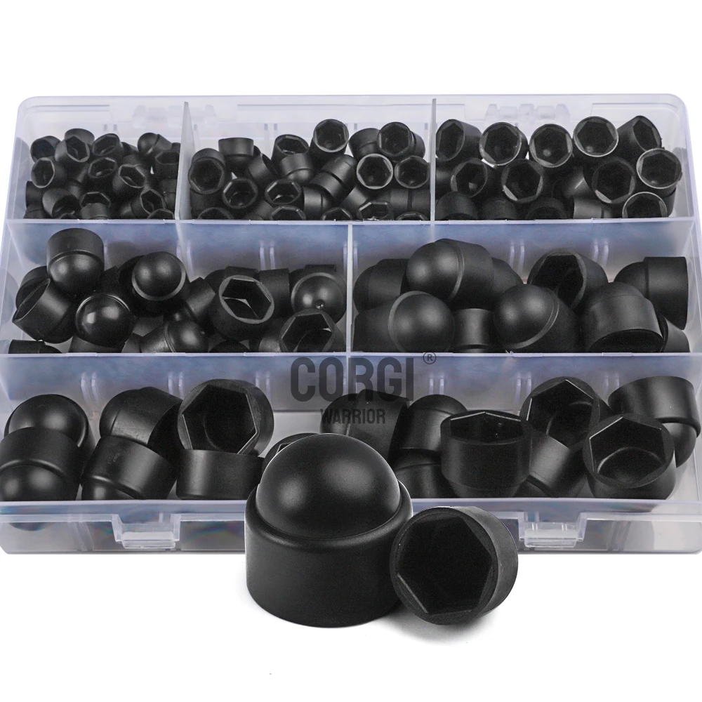 M4 M5 M6 M8 M10 M12 6 Sizes Bolt Covers Screw Cap Nylon Screw Covers Caps Hex Head Bolt Nuts Protection Assortment Kit Up To 197