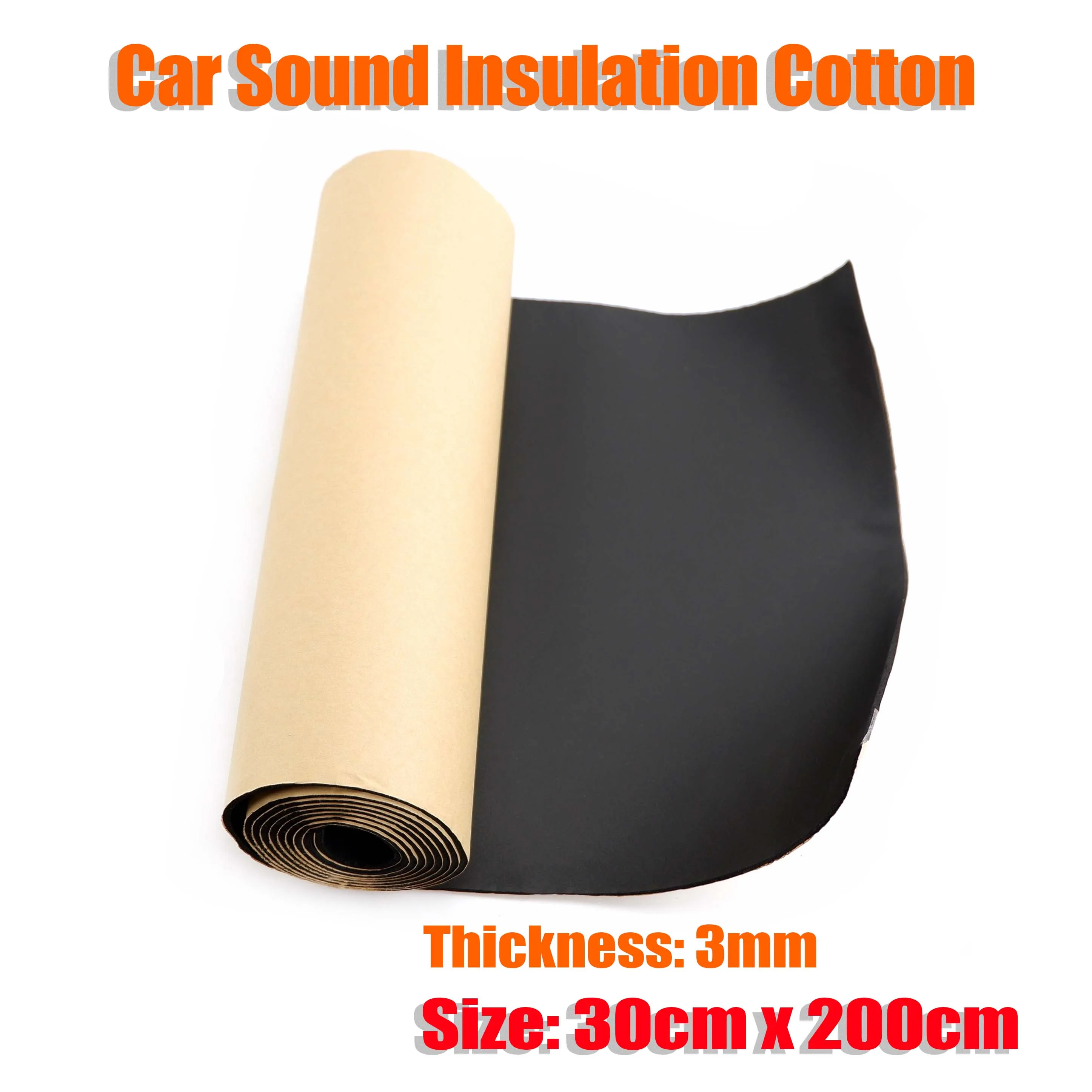 1 Roll 3mmx30cmx200cm Car Sound Proofing Deadening Anti-noise Sound Insulation Cotton Heat Closed Cell Foam Truck Camper Caravan