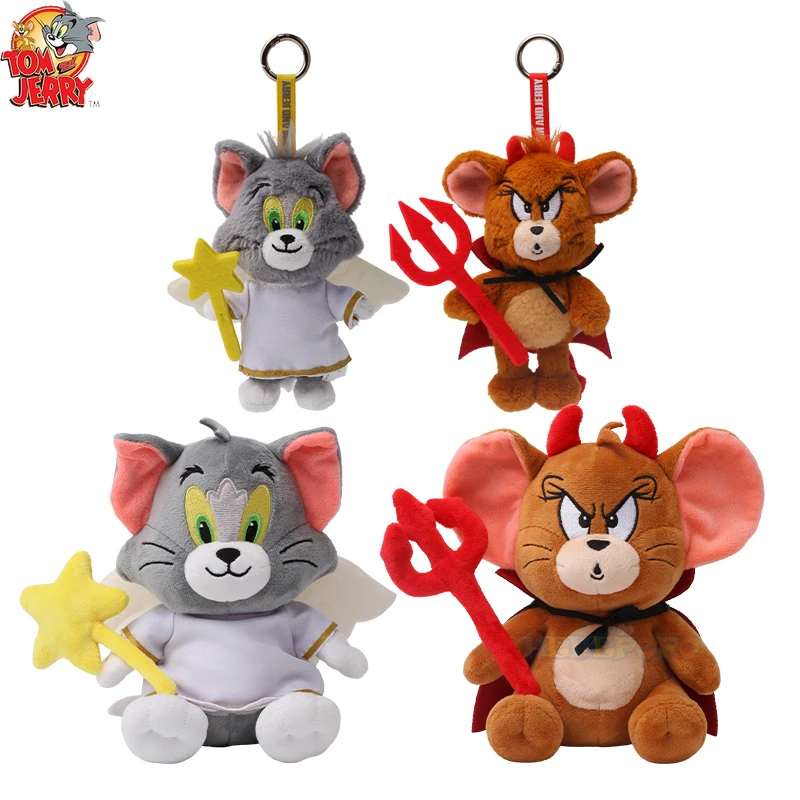 20cm Devil Jerry And Angel Tom Edition Soft Tom And Jerry Plush Toy Halloween Gift Cute Gift For Kids And Fans
