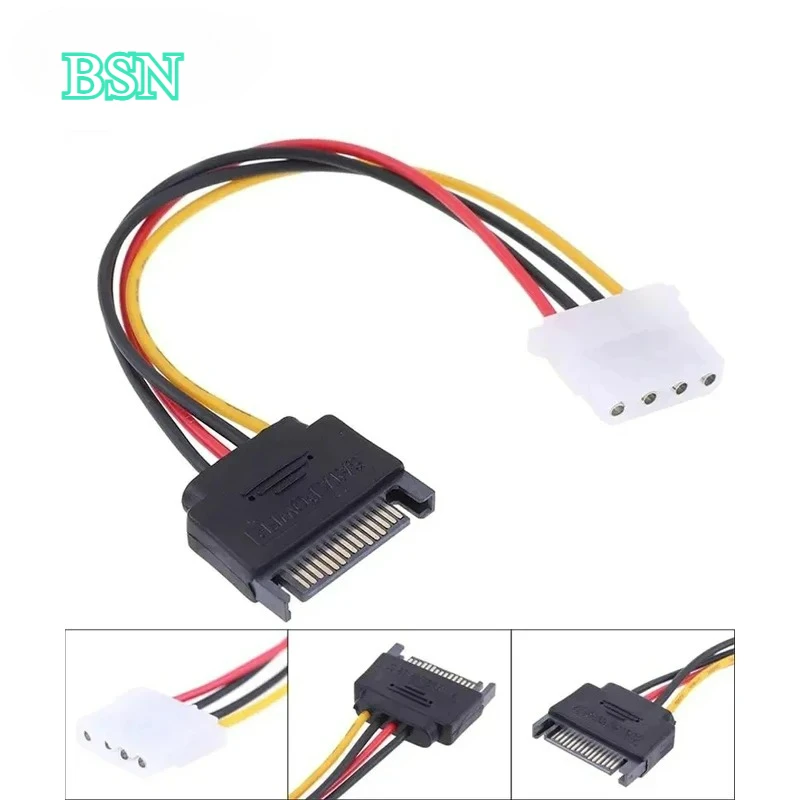 

4 Pin Molex IDE To 15 Pin SATA Power Cable Male To Female SATA Extension Cord Hard Drive Disk Power Supply Cable Adapter For PC