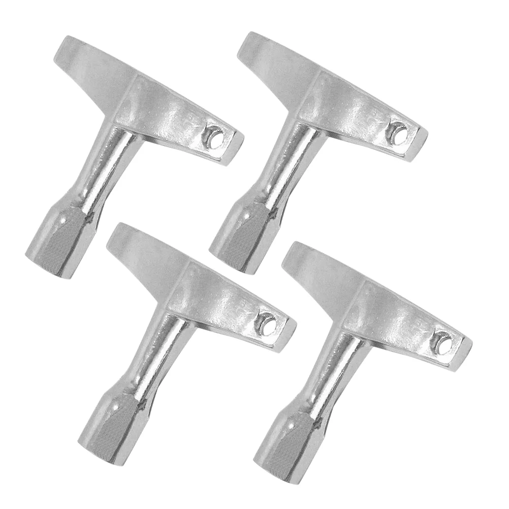4 Pcs Wrench Drum Key Drums Tuning Keys for Beginners Silver Acoustic Accessories