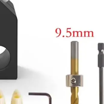 45 Degree Pocket Hole Jig Kit Aluminum Alloy CNC Woodworking Oblique Hole Locator Drill Guide Tool For Furniture Frame Joinery