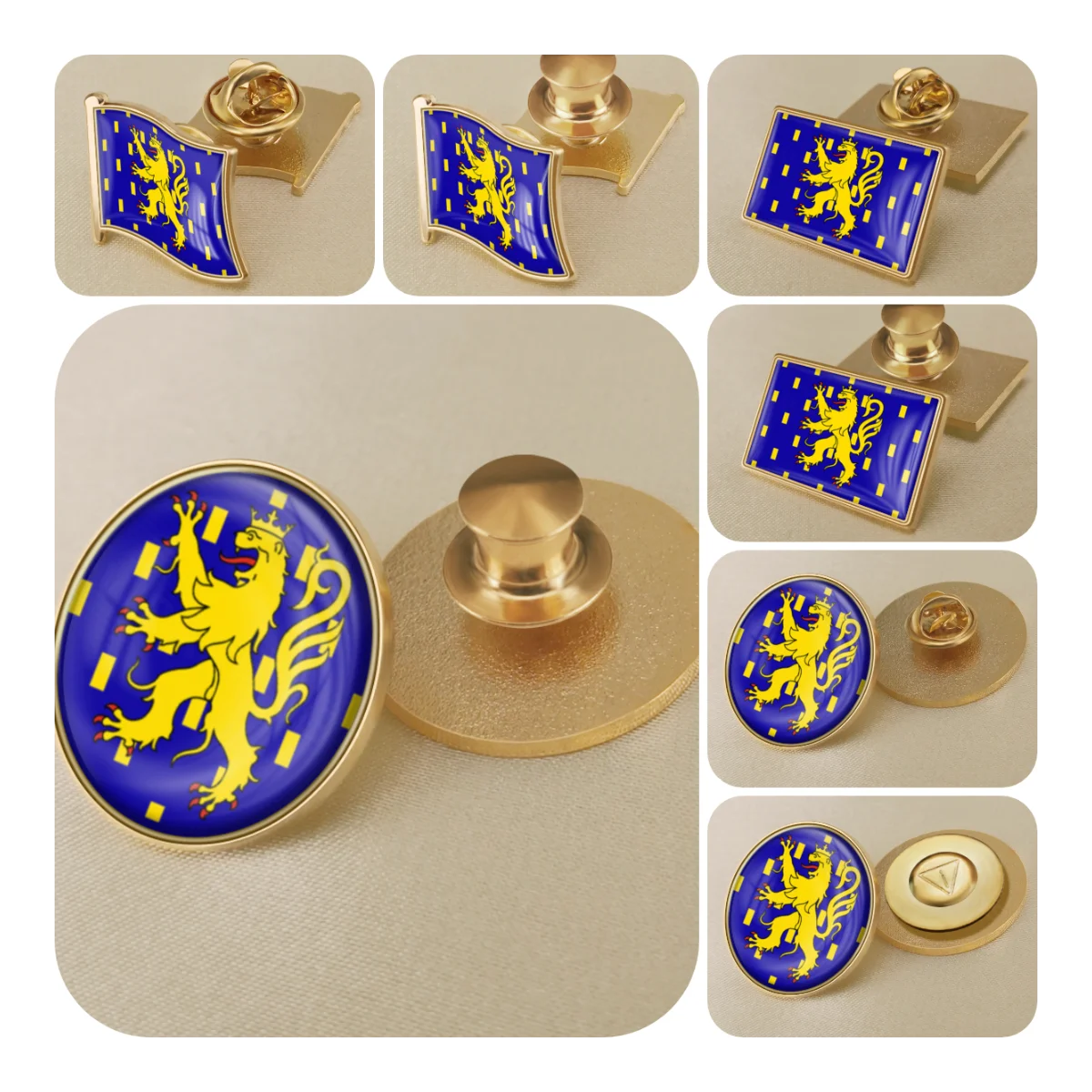 

Franche Comté of France Flag Brooch Badges Lapel Pins