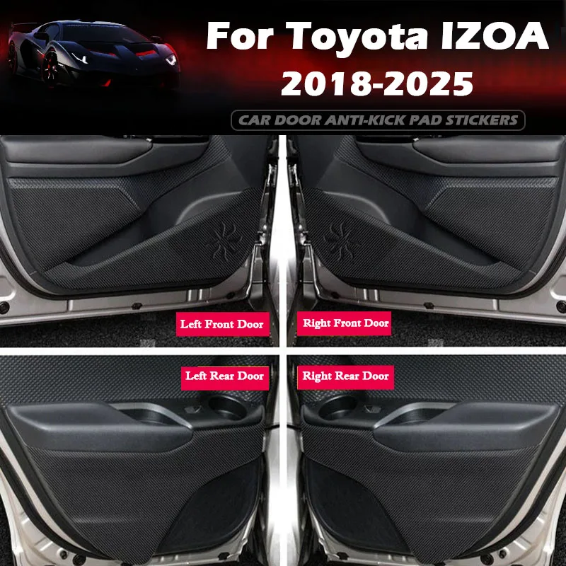 

Кожаная наклейка на дверь автомобиля для Toyota IZOA 2018-2024 2025, пленка для перчаточного ящика, защита от грязи, аксессуары для интерьера