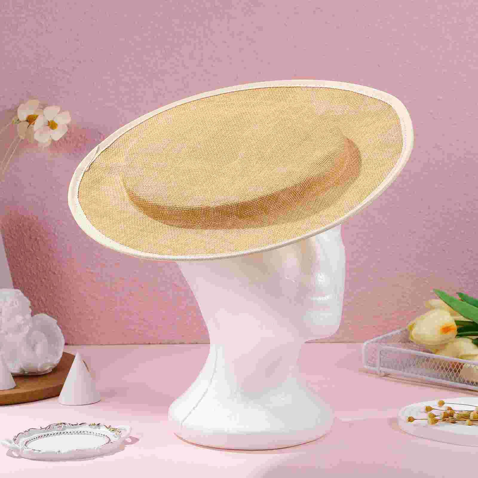 Chapeau de Cocktail en Forme de Cloche pour Femme, Fascinateur, Base, Bricolage, Sinamay Astronomique, Casquette Noire