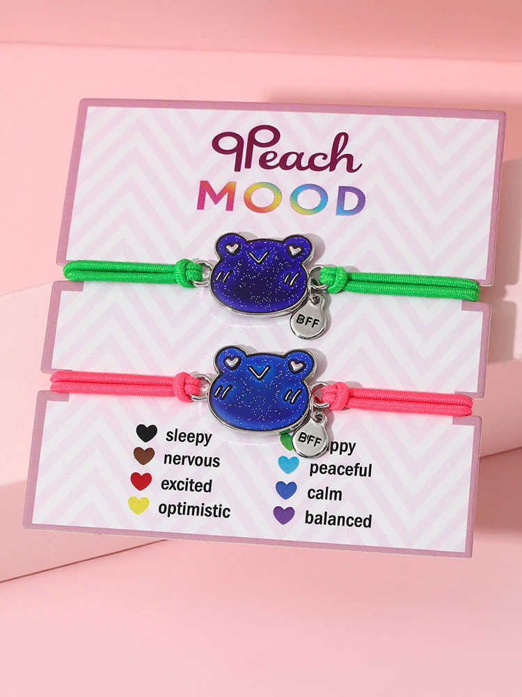 4 Pulseras Trenzadas Ajustables Para Niñas – Coloridas Con Animales De Dibujos Animados, Regalo De Amistad Para Cumpleaños Y Navidad