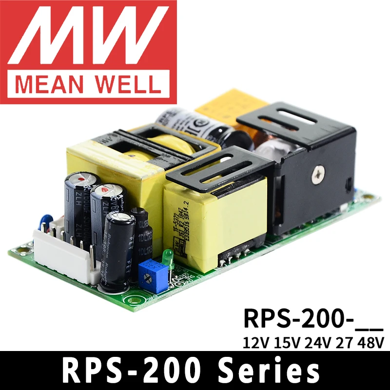 Mean Well RPS-200 Series PCB type Medical Power Supply Meanwell RPS-200-12/15/24/27/48 Low leakage current/Compact size