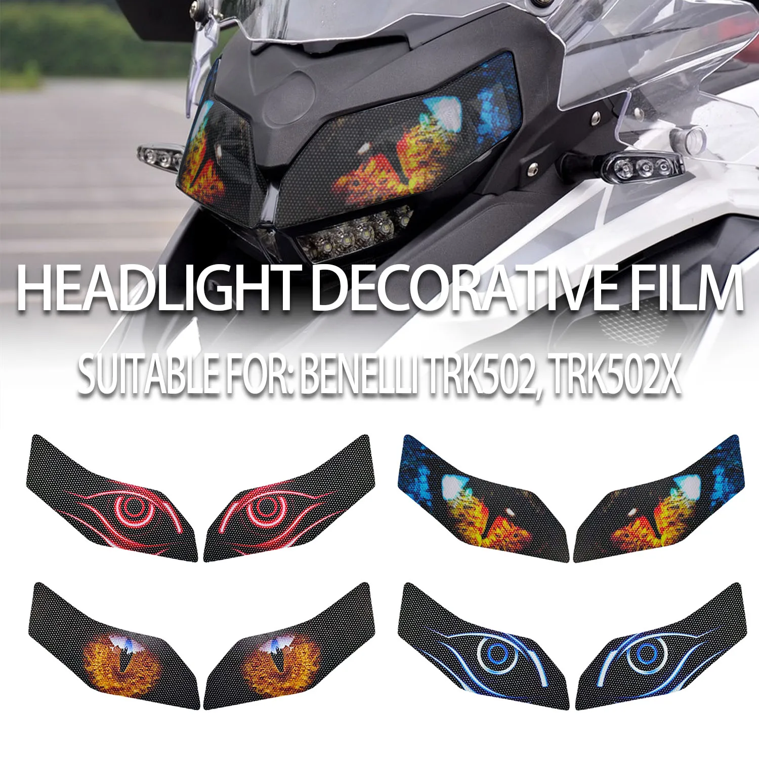 

For Benelli TRK502 TRK502X modified headlight trim protective sticker