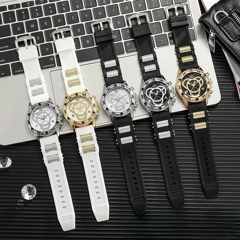 Leisure Fashionable Luxurious Men Quartz Watch Sports Large Dial Non Mechanical Business Temperament Watch for Business Meeting