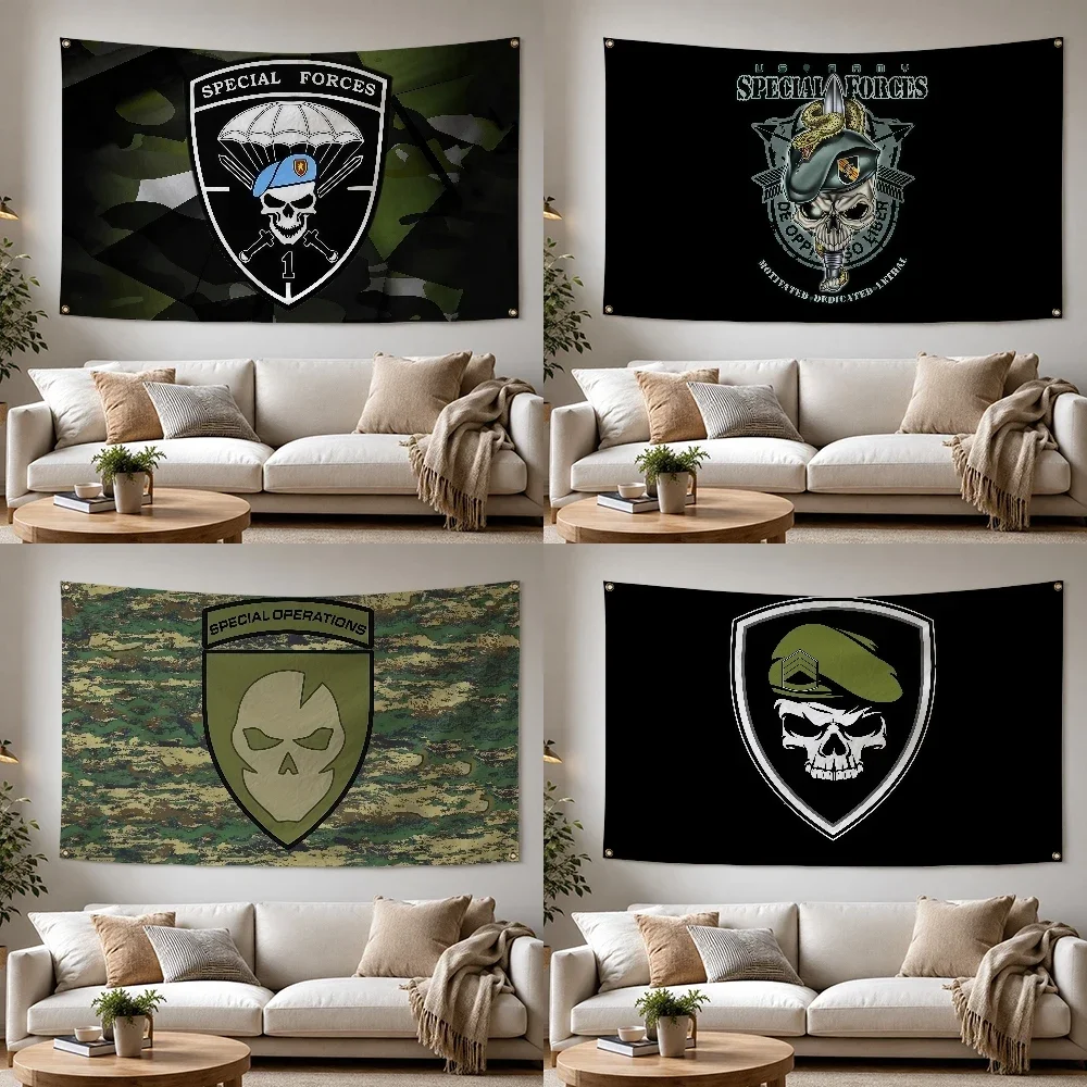 Special Police Operations Battalion BOPE Outdoor Flag for Home Camping Party Club Decor Garden Yard Wall Hanging Banner