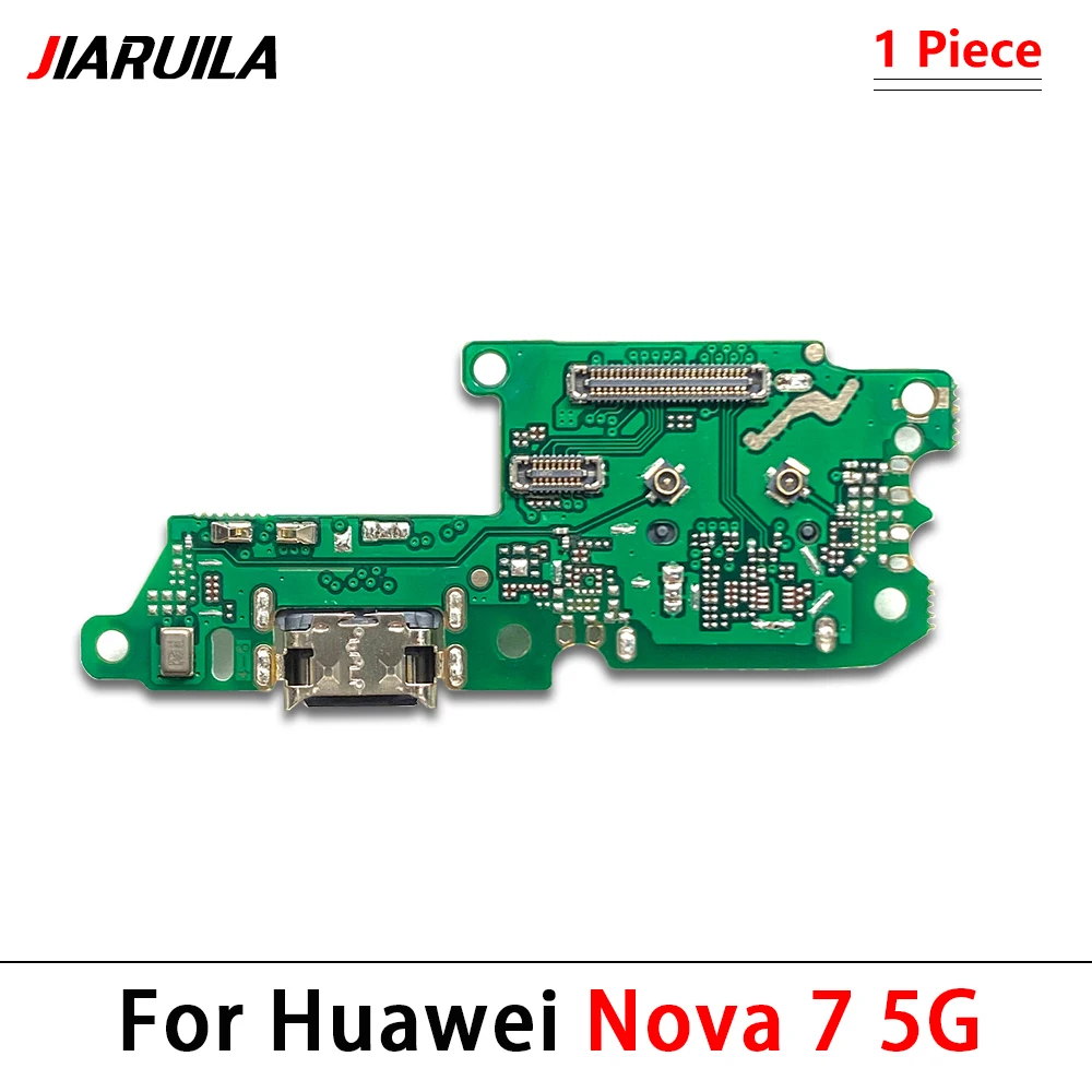 Usb placa de carregamento para huawei nova 7 pro 8 se 9 10, conector dock, flex peças do cabo, novo