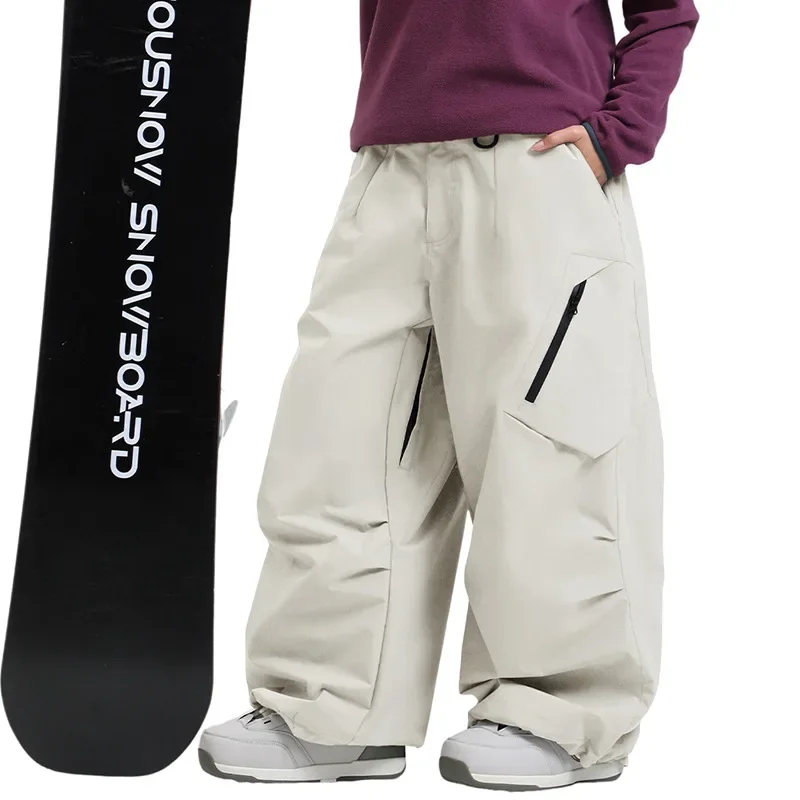 

2025 New Ski Pants Women's Winter Outdoor Single Board Warm Breathabl, Windproof Pants Men's Wide Leg Loose Sports Pants