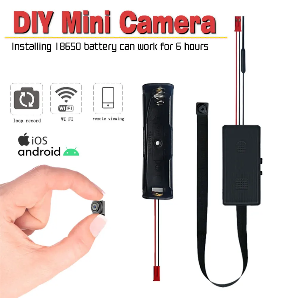 4K DIY Wireless WiFi Camera Home Monitoring Office Monitoring Mini Camera Remote Viewing Camera Pet Camera Nanny Camera