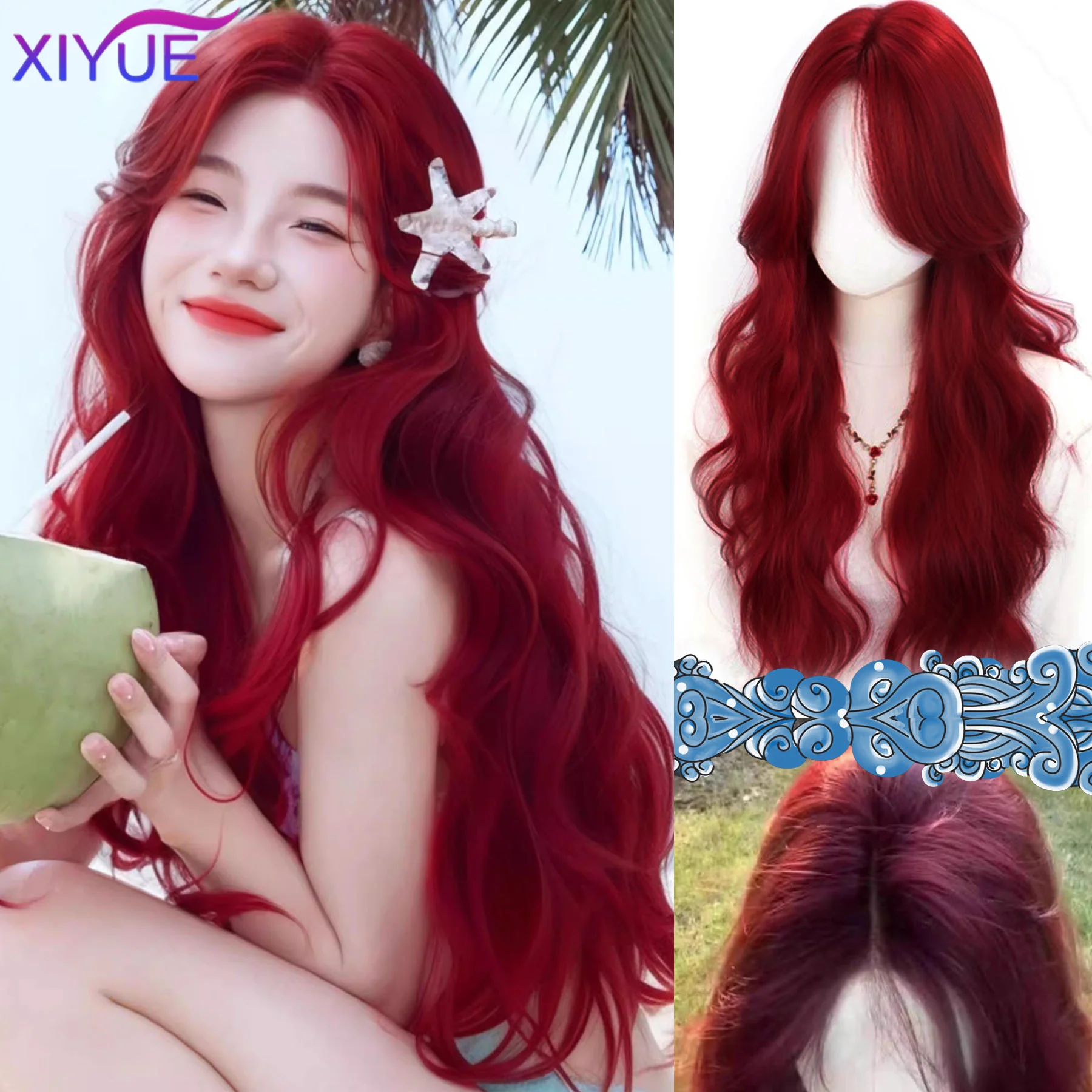 HAIRJOY 합성 헤어 레이어드 짧은 스트레이트 민트 그린 코스프레 가발 